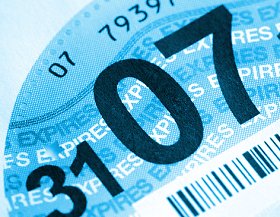 The UK road tax disc